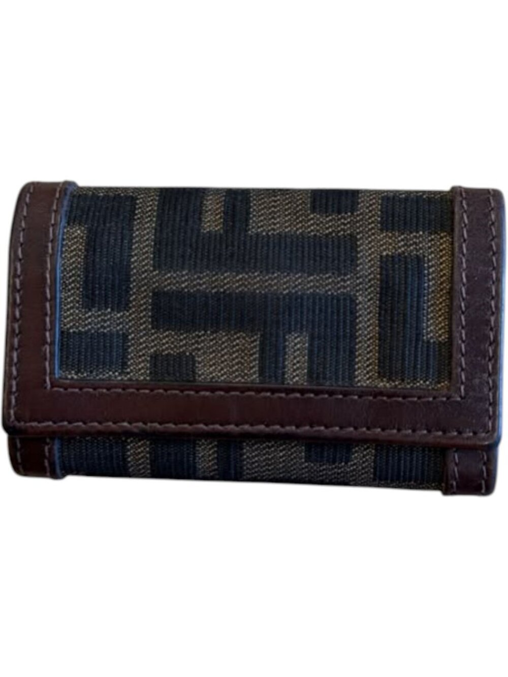 708149CR C1 Fendi Key Case Brown PVC